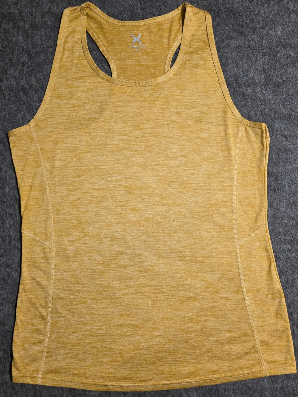 Game Time Yellow Racerback Athletic Tank